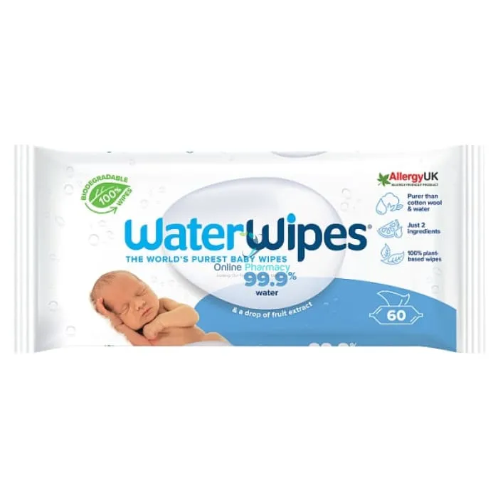WaterWipes Biodegradable Baby Wipes - 60 Pack