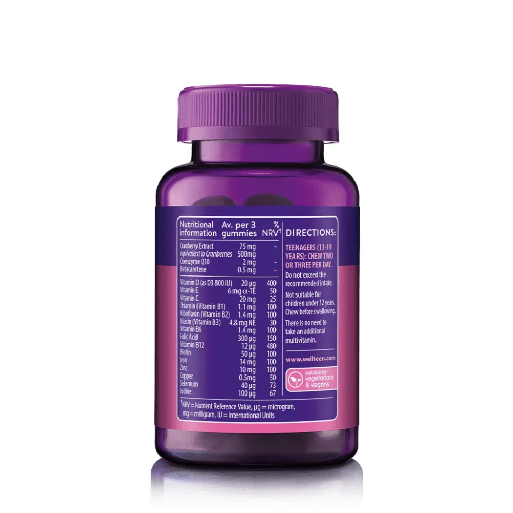 Vitabiotics Wellteen Her Multivitamin Gummies - 60 Pack - Image 2