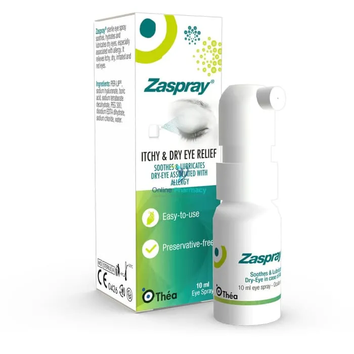 Zaspray Itchy & Dry Eye Relief Spray - 10ml