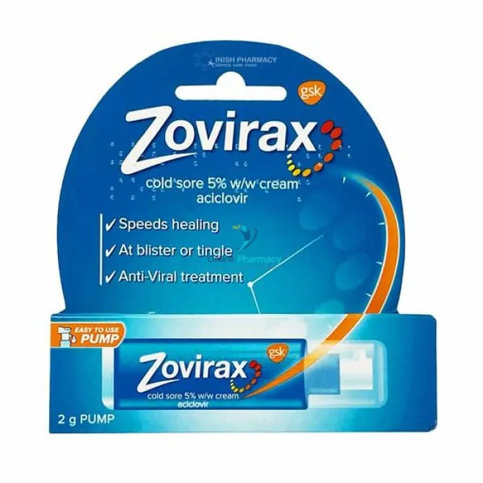 Zovirax Cold Sore Cream Pump - 2g